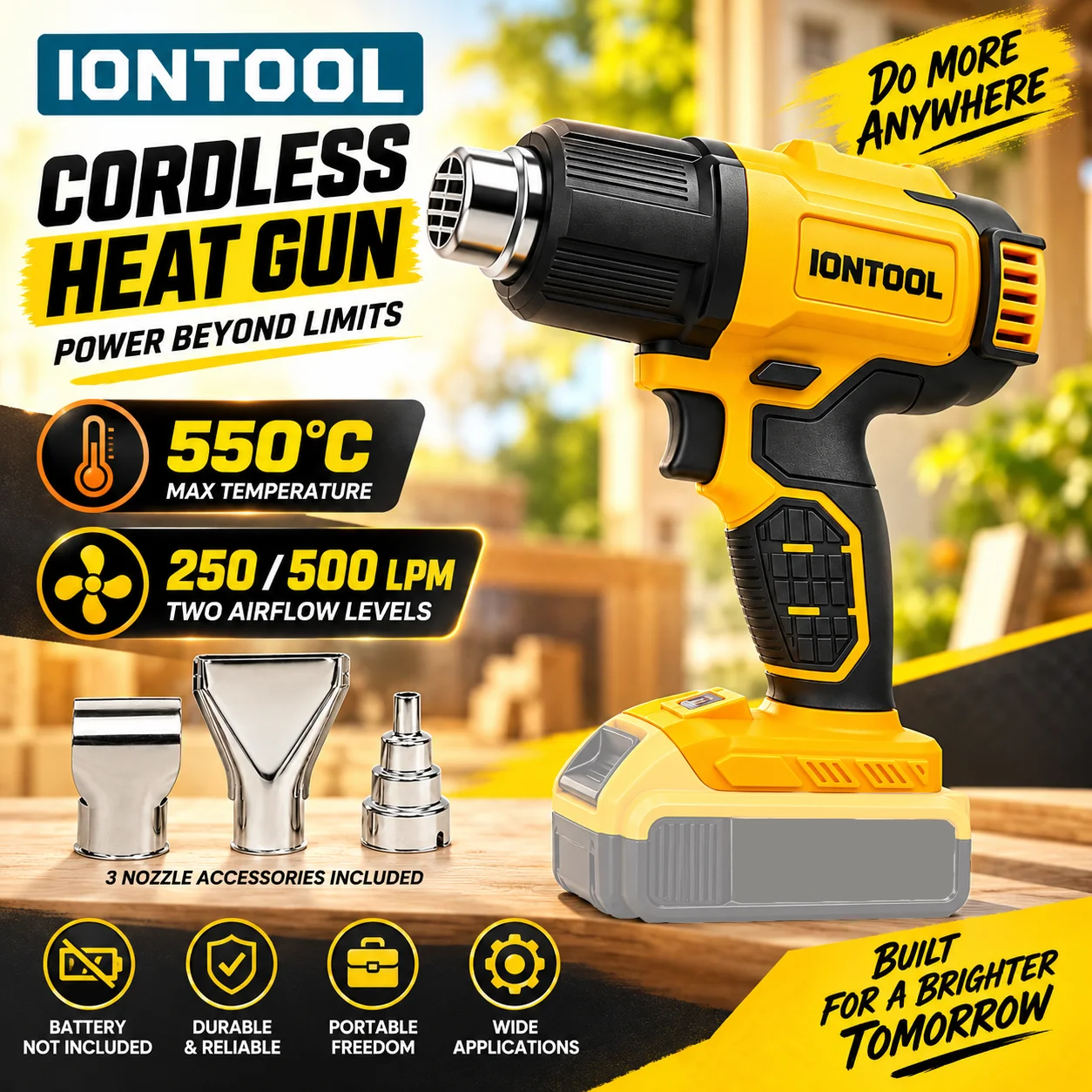 Cordless Heat Gun For Shrink Tubing - Pistola de Calor Sem Fio IONTOOL