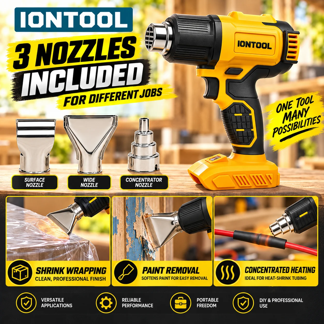 Pistola de Calor Sem Fio IONTO - Cordless Heat Gun For Shrink Tubing avaliação e preço