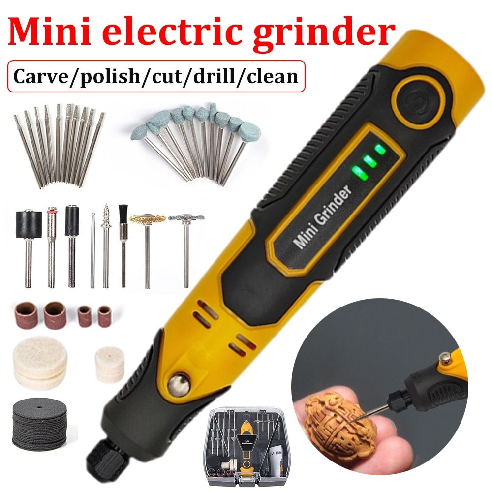 Mini moedor sem fio, 3 velocid - Cordless Rotary Tool Kit Accessories avaliação e preço